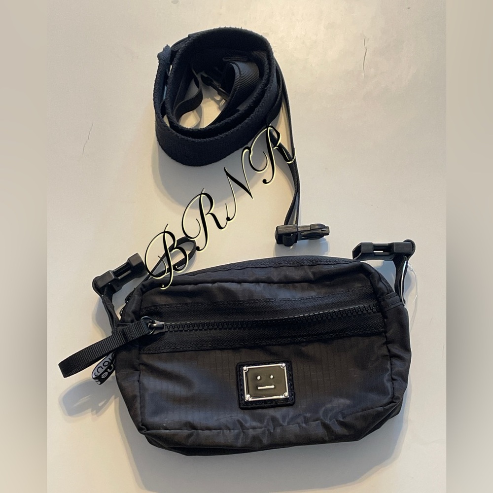 ACNE STUDIO Akila Face Plaque Ripstop Crossbody Bag NWOT - Picture 10 of 16